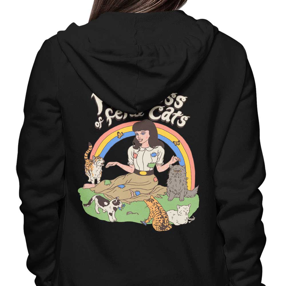 Stylish Hillary White's Feral Cats Princess Hoodie
