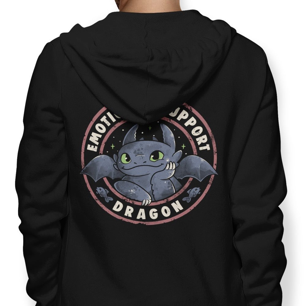 Emotional Support Dragon-themed Hoodie for Comfort and Support