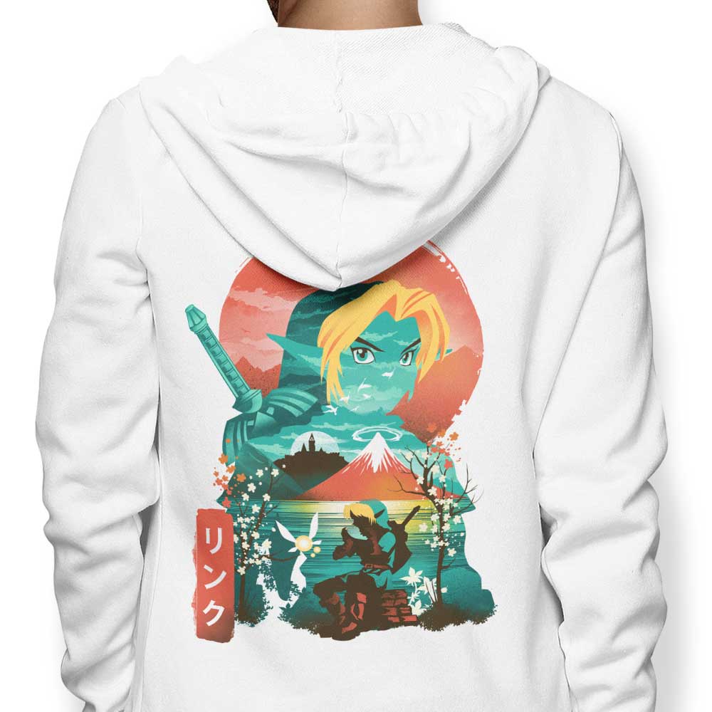 Ukiyo-e Ocarina Themed Zip-Up and Pullover Hoodies by Dandingeroz