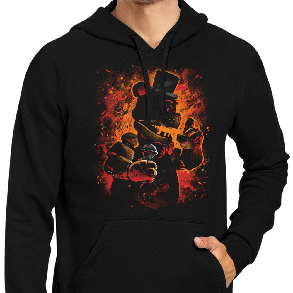Animatronic Bear Design Hoodie - A Fashionable Clothing Item