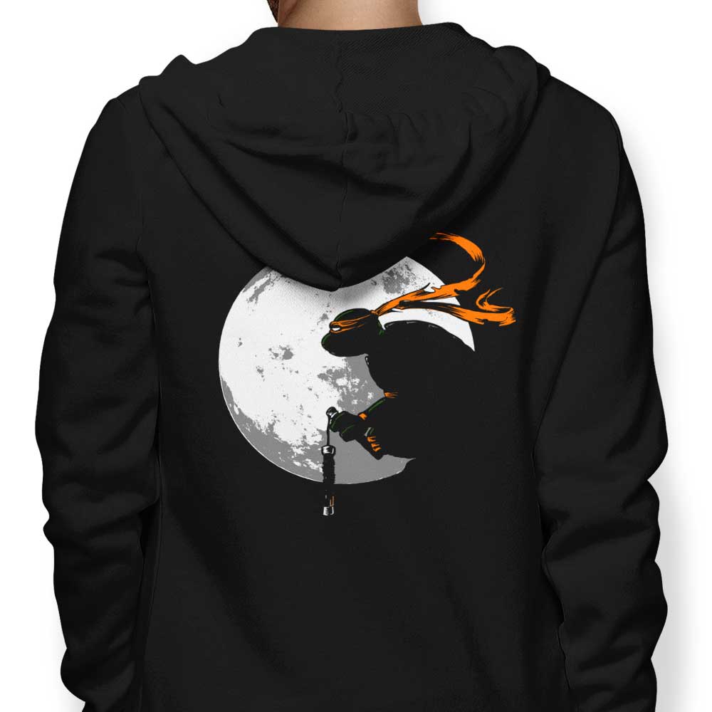 Moon Nunchaku Design Hooded Sweatshirt