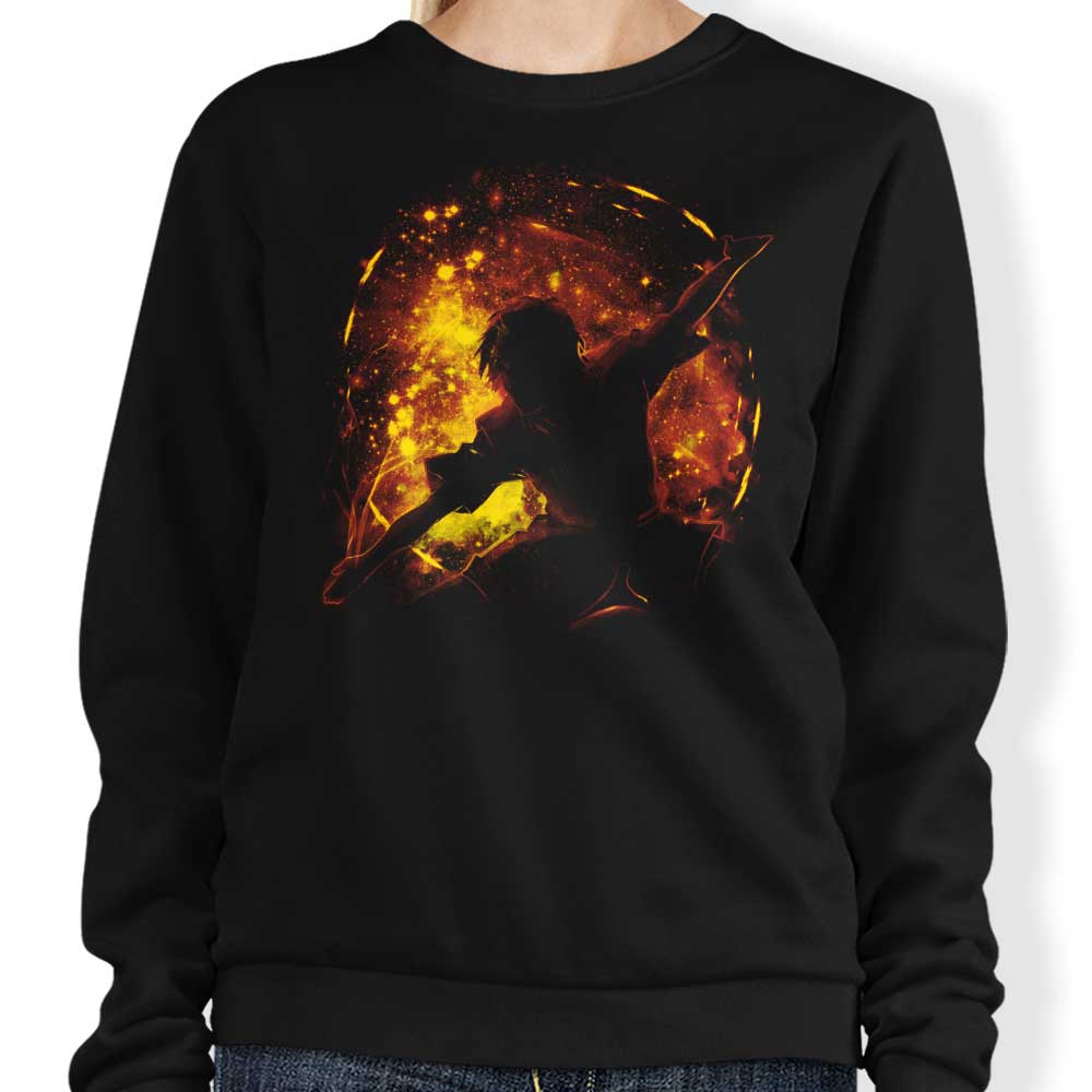 Kharmazero's Space Flame Crewneck Sweatshirt for All Sizes