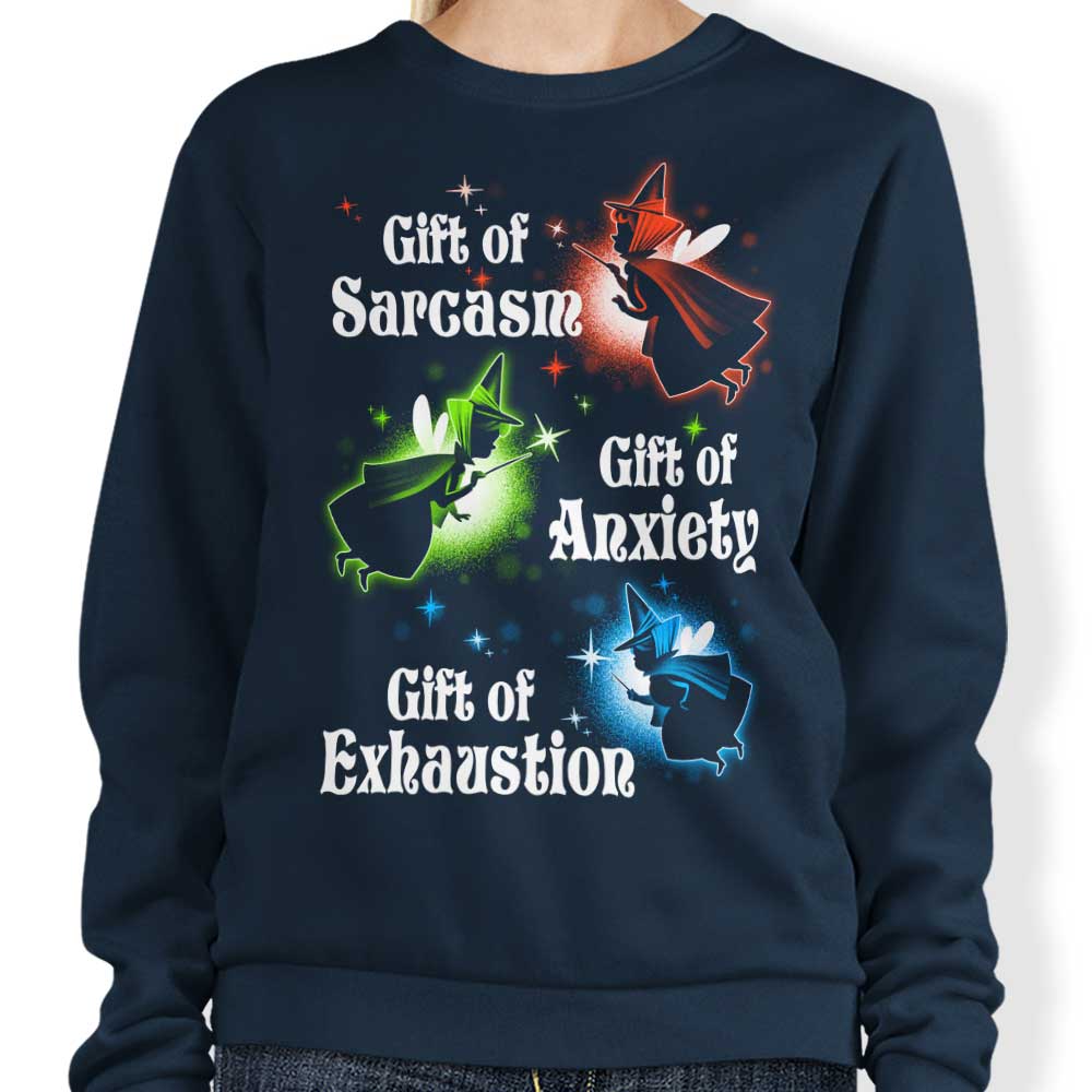 Alemaglia's My Three Gifts Comfortable Crewneck Sweatshirt in S - 4XL Sizes