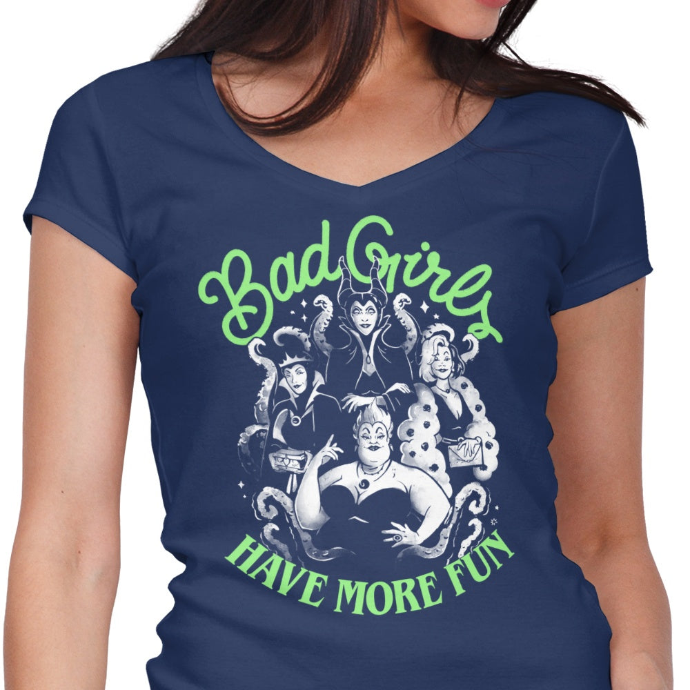 Arigatees Women's V-Neck T-Shirt - Bad Girls Have More Fun