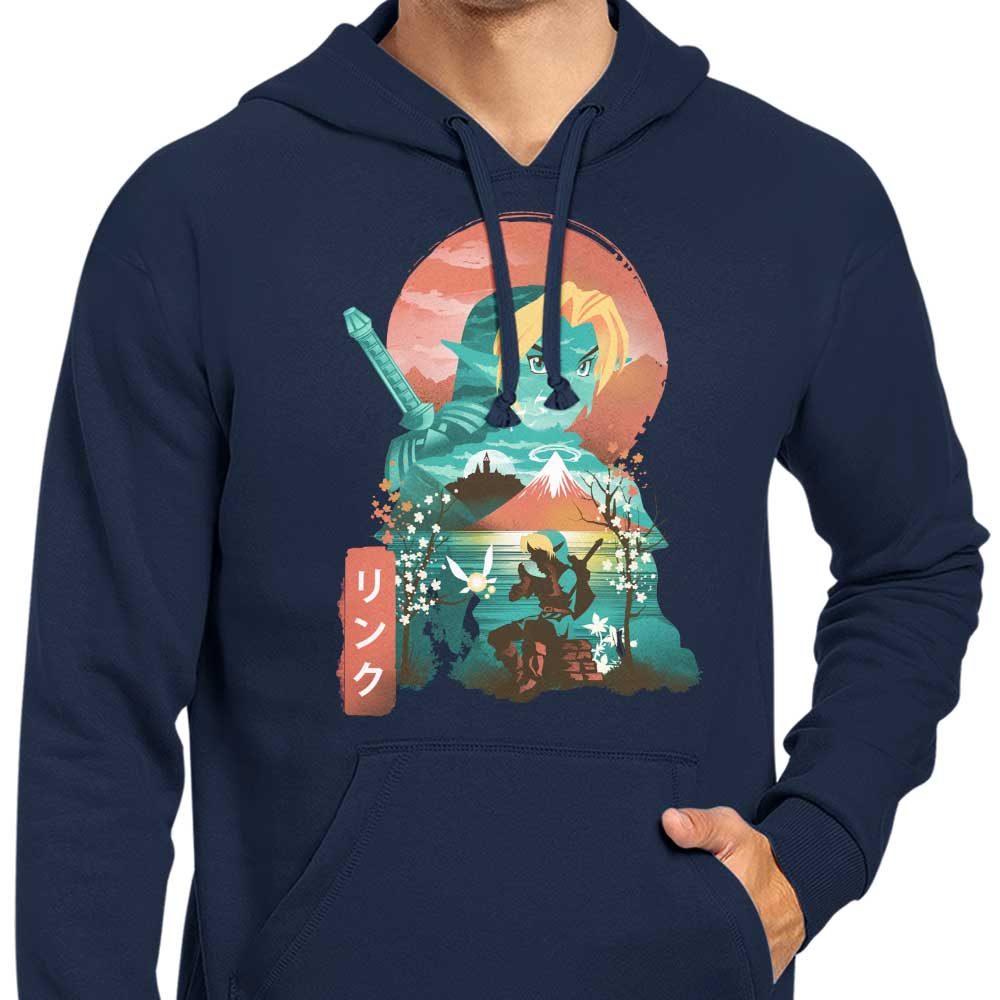 Ukiyo-e Ocarina Themed Zip-Up and Pullover Hoodies by Dandingeroz