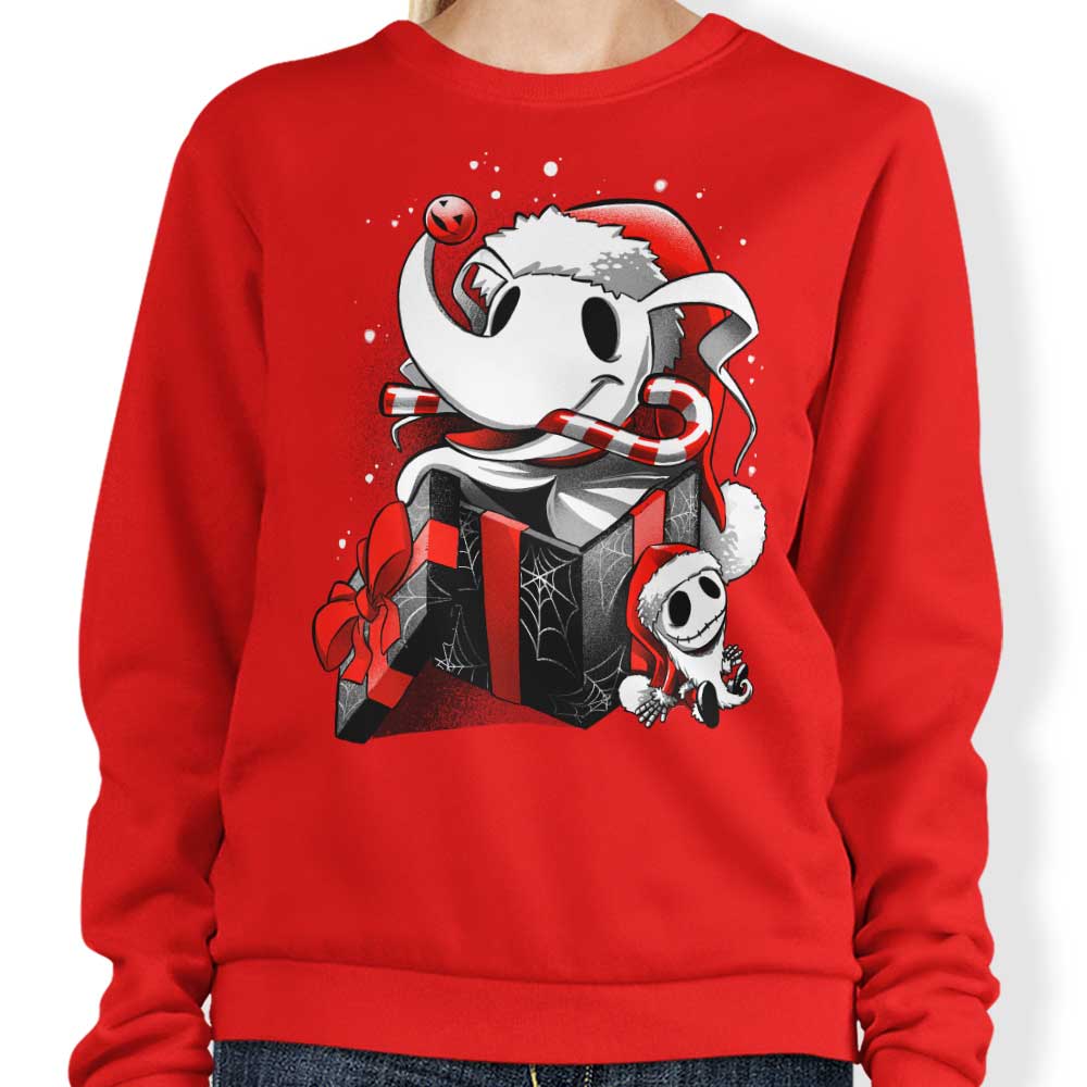 Alemaglia Christmas Ghost Dog-themed Crewneck Sweatshirt for All Sizes