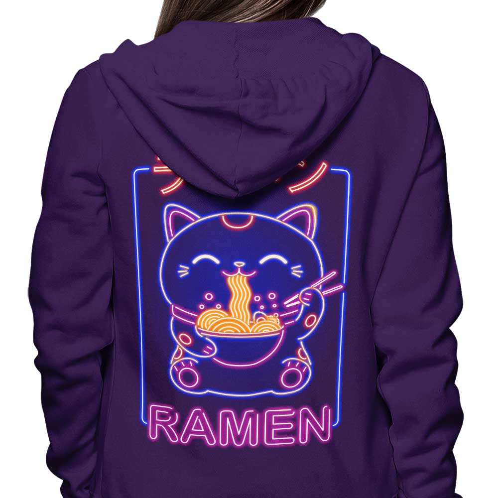 Stylish Neon Maneki - Neko Zip - Up & Pullover Hoodies