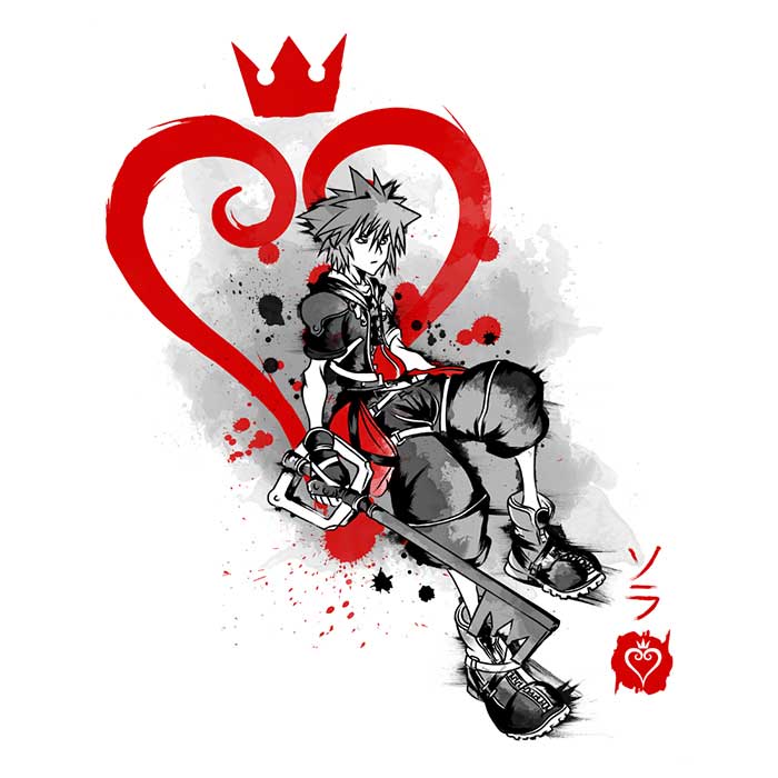 Soulkr's Keyblade Kingdom Sumi-e 8.5oz Comfortable Zip-Up & Pullover Hoodies