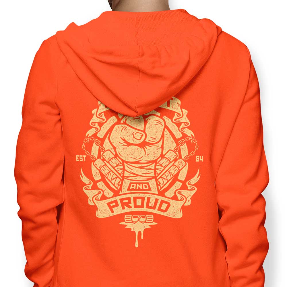 Mutant and Proud - Mikey Branded Hoodie by Brandon Wilhelm Art