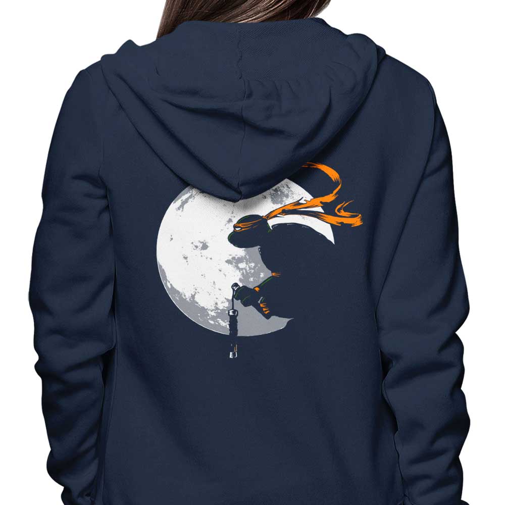 Moon Nunchaku Design Hooded Sweatshirt