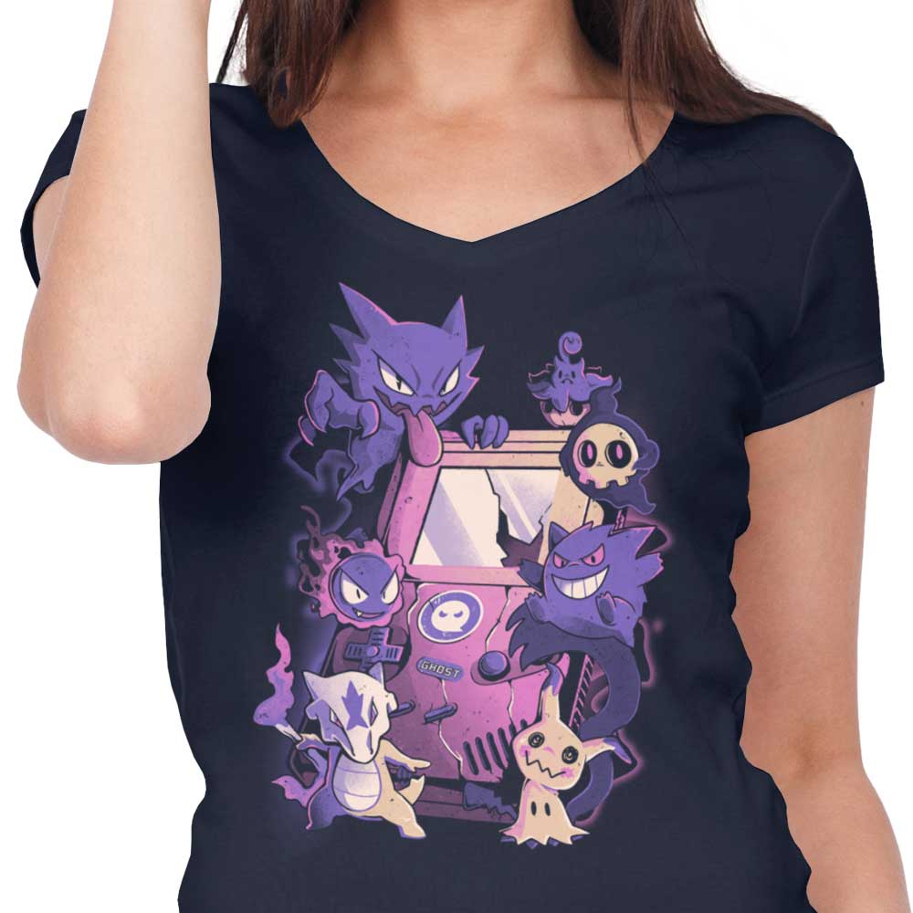 Arigatees Women's V-Neck Ghost Game T-Shirt
