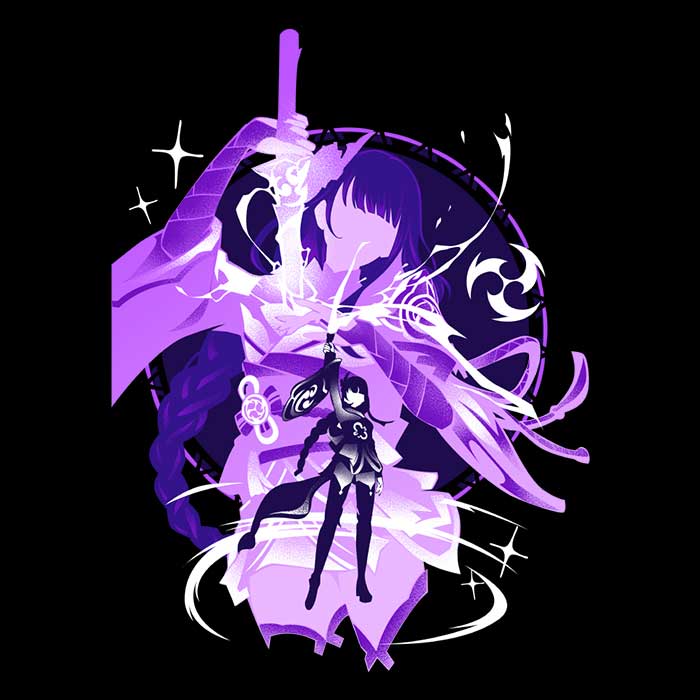 Electro Raiden Shogun Inspired Zip-Up and Pullover Hoodies