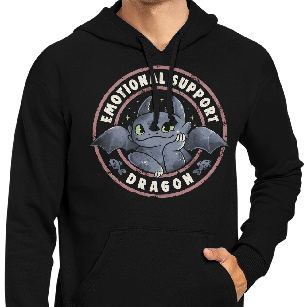 Emotional Support Dragon-themed Hoodie for Comfort and Support
