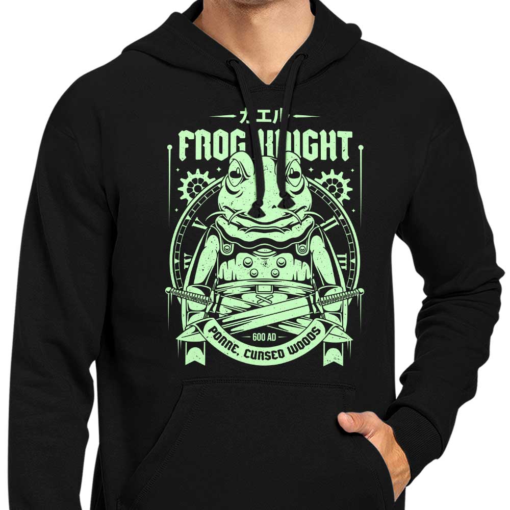 Stylish Frog Knight Hoodie by Alundrart Design