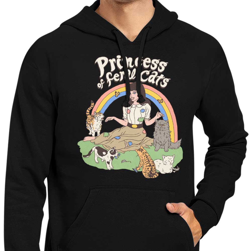Stylish Hillary White's Feral Cats Princess Hoodie