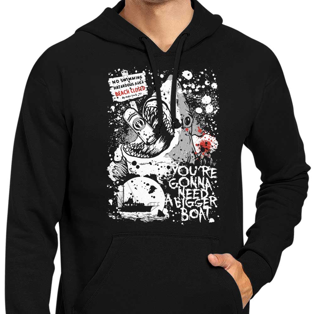 No Swimming Design Hooded Sweatshirt