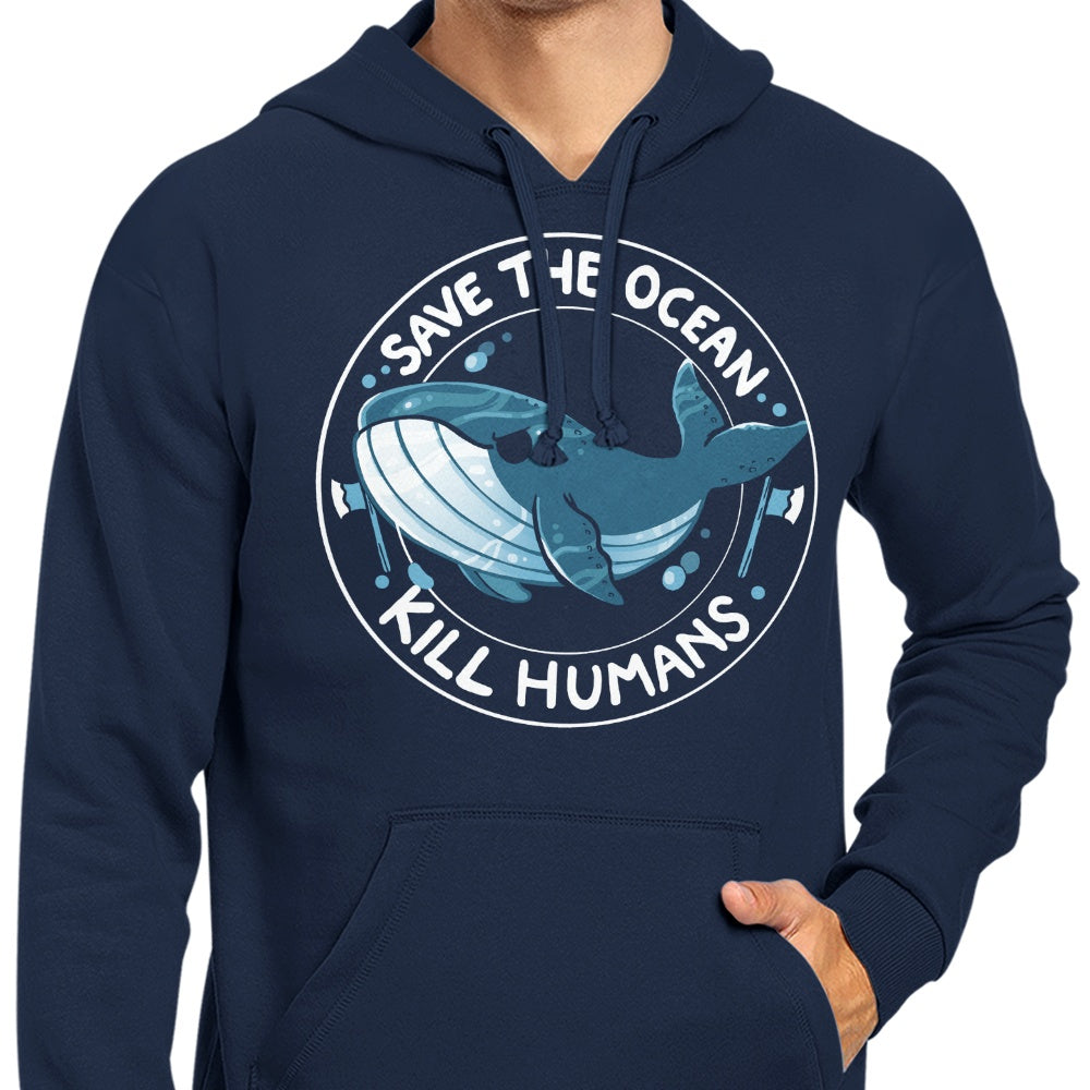 Eco-Friendly Save the Ocean Zip-Up and Pullover Hoodies by Vallina84