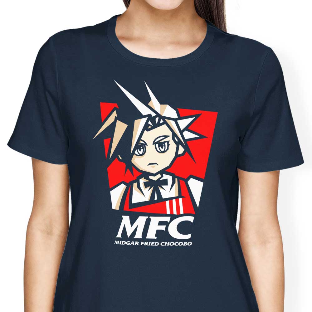 Midgar Fried Chocobo Women's Fashion Apparel - T-Shirts and Premium T-Shirts