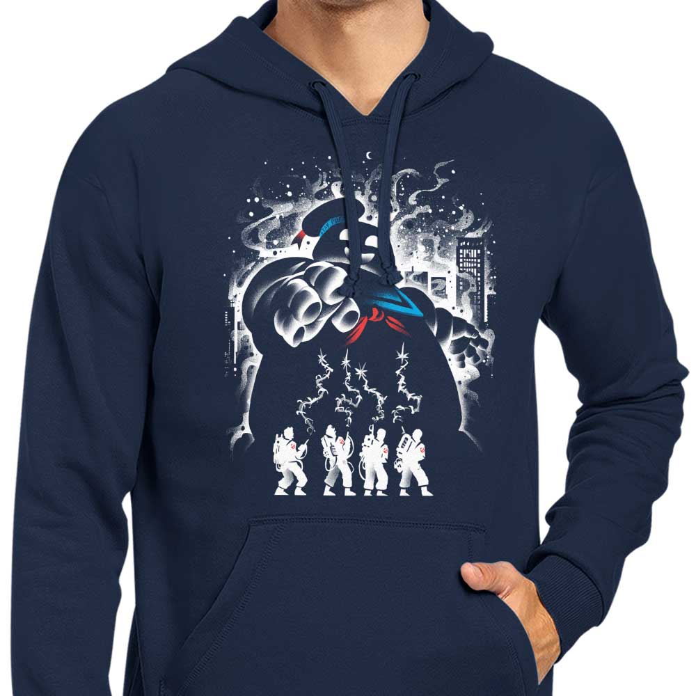 Alemaglia's Spooky Marshmallow Ghost Design Hooded Sweatshirt