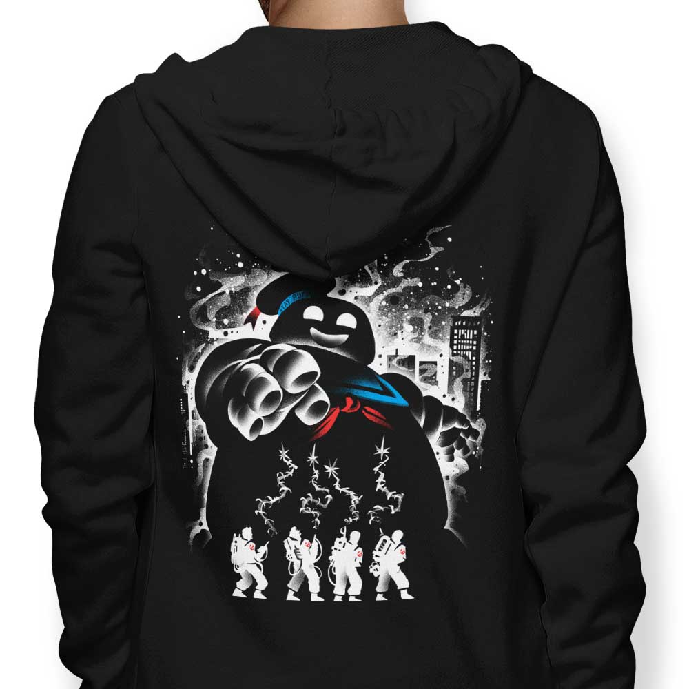 Alemaglia's Spooky Marshmallow Ghost Design Hooded Sweatshirt