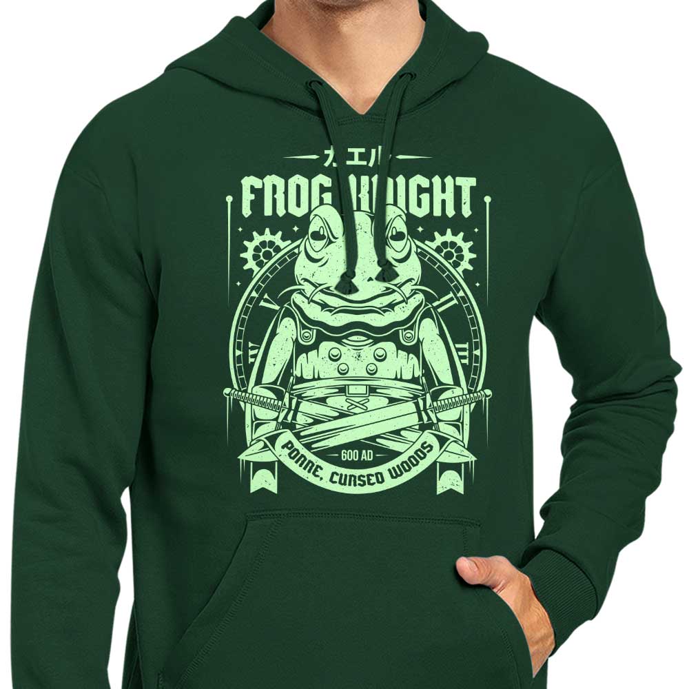 Stylish Frog Knight Hoodie by Alundrart Design