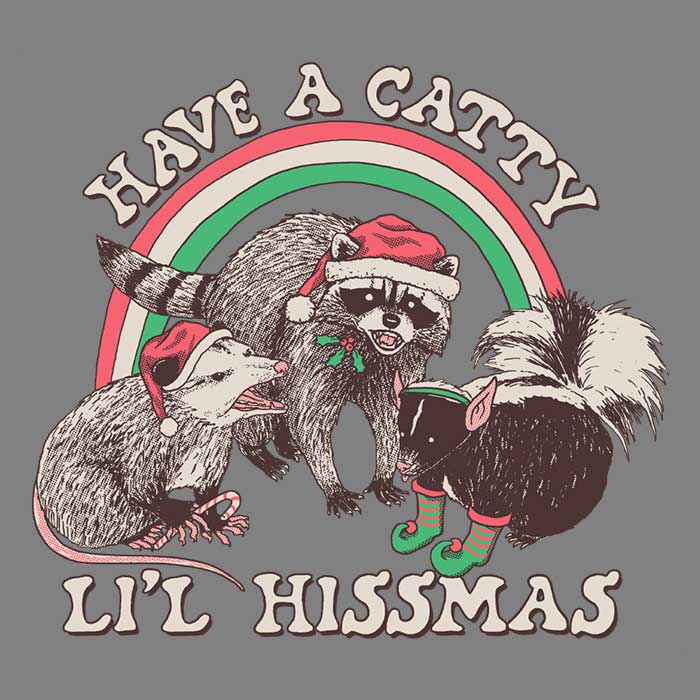 Adorable Catty Li'l Hissmas Crewneck Sweatshirt for All Sizes