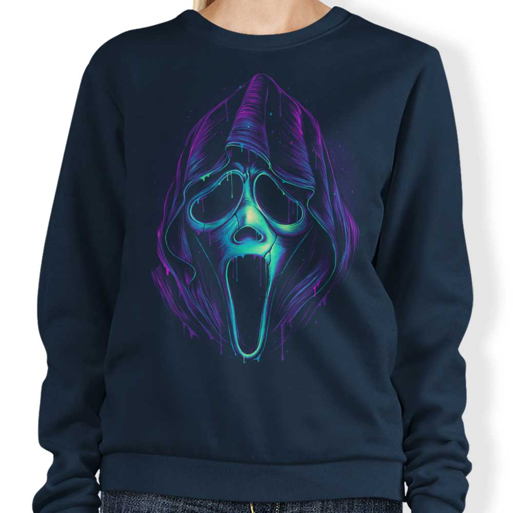 Glitchygorilla's Glowing Ghost Design Sweatshirt for Casual Wear