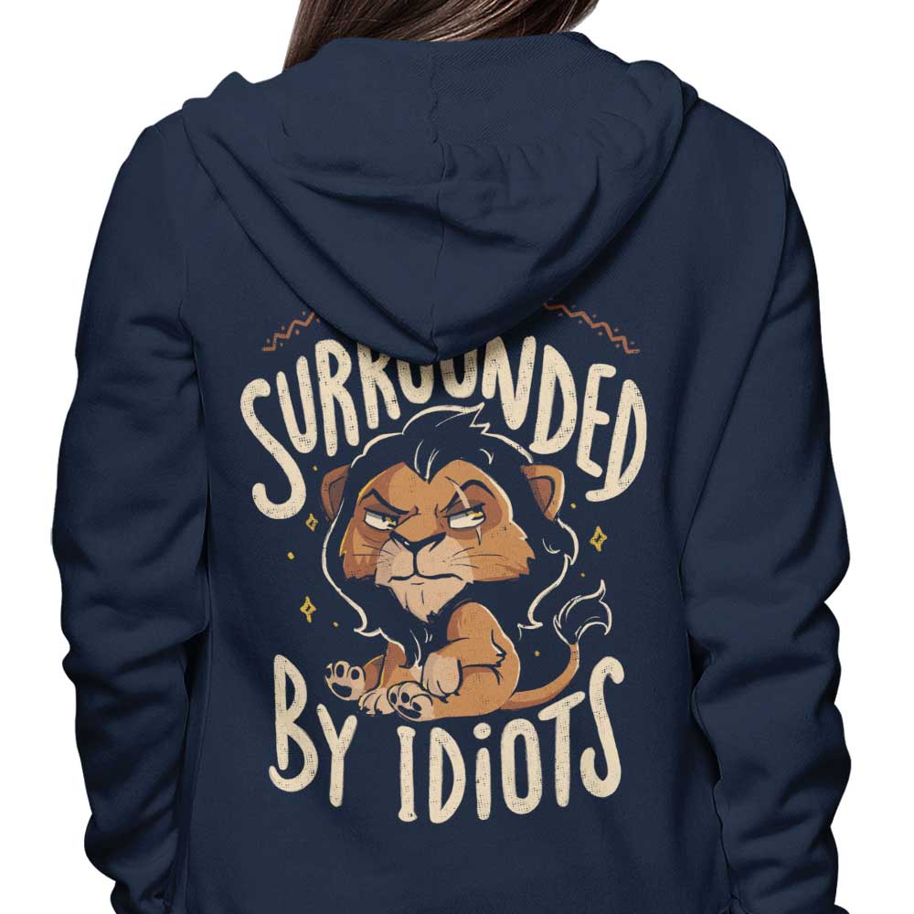 Arigatees 'Surrounded by Idiots' Branded Hoodie for Fashion Lovers