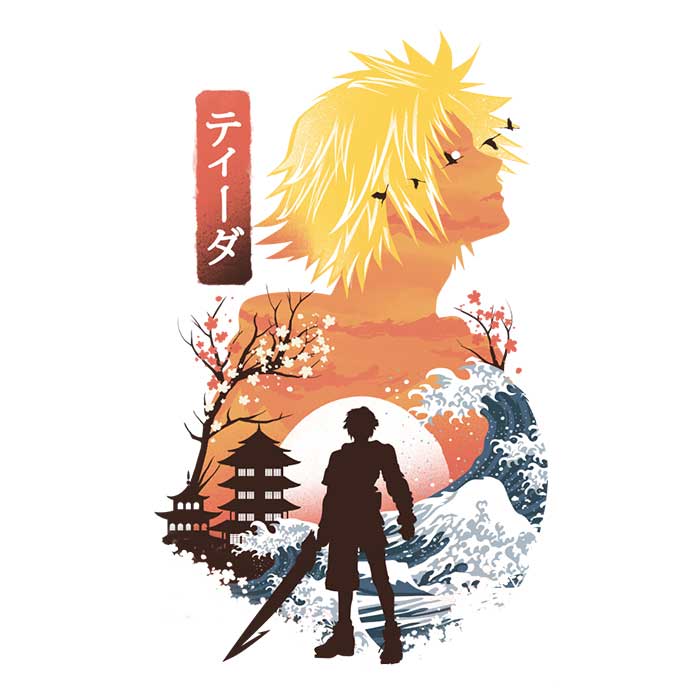 Stylish Tidus Ukiyo-e Inspired Zip Up and Pullover Hoodies