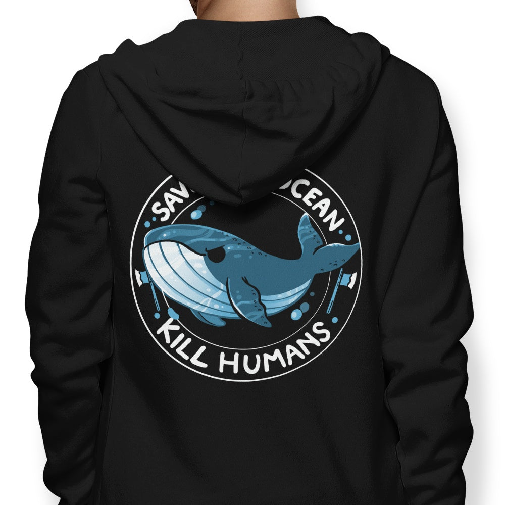 Eco-Friendly Save the Ocean Zip-Up and Pullover Hoodies by Vallina84