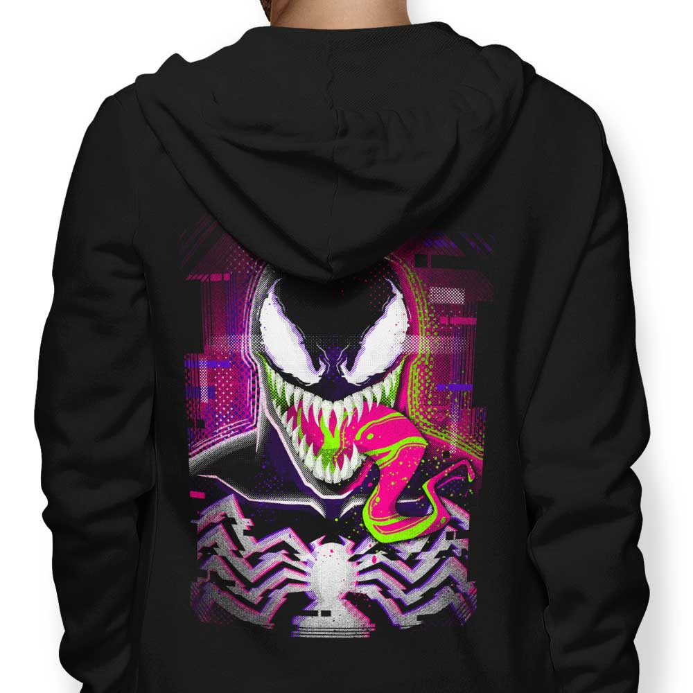 Cool Glitched Symbiote Design - Zip Up and Pullover Hoodies