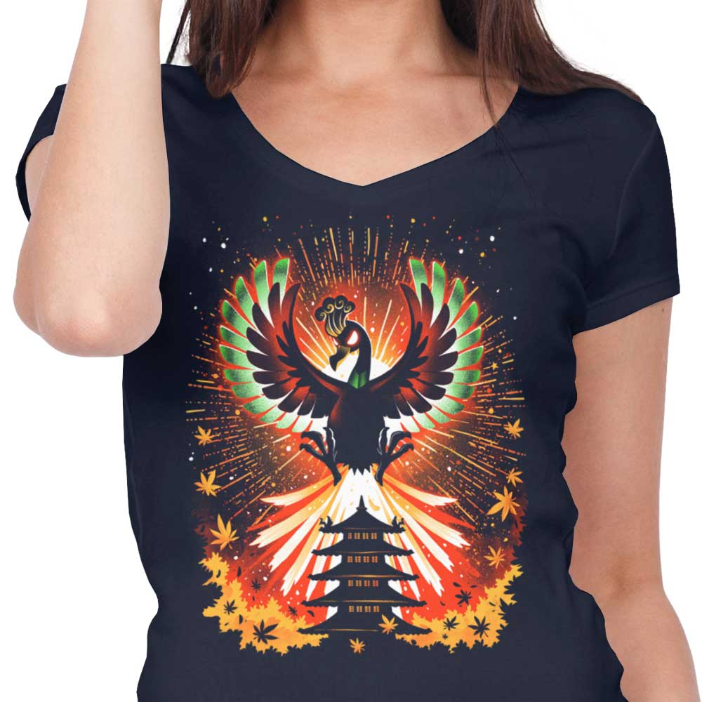 Alemaglia's Women's Stylish V-Neck - Sky Guardian