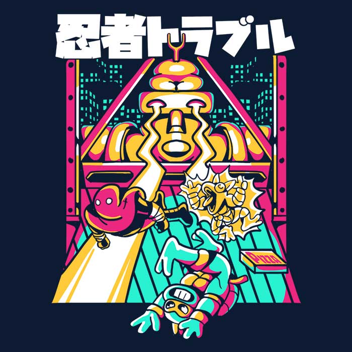 Fitas Artwork's Ninja Trouble Comfortable Crewneck Sweatshirt