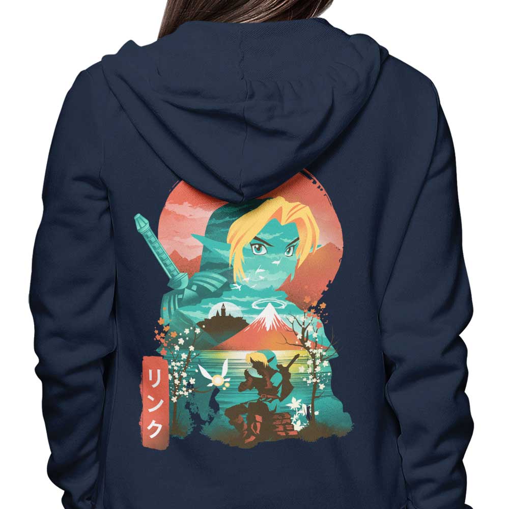 Ukiyo-e Ocarina Themed Zip-Up and Pullover Hoodies by Dandingeroz