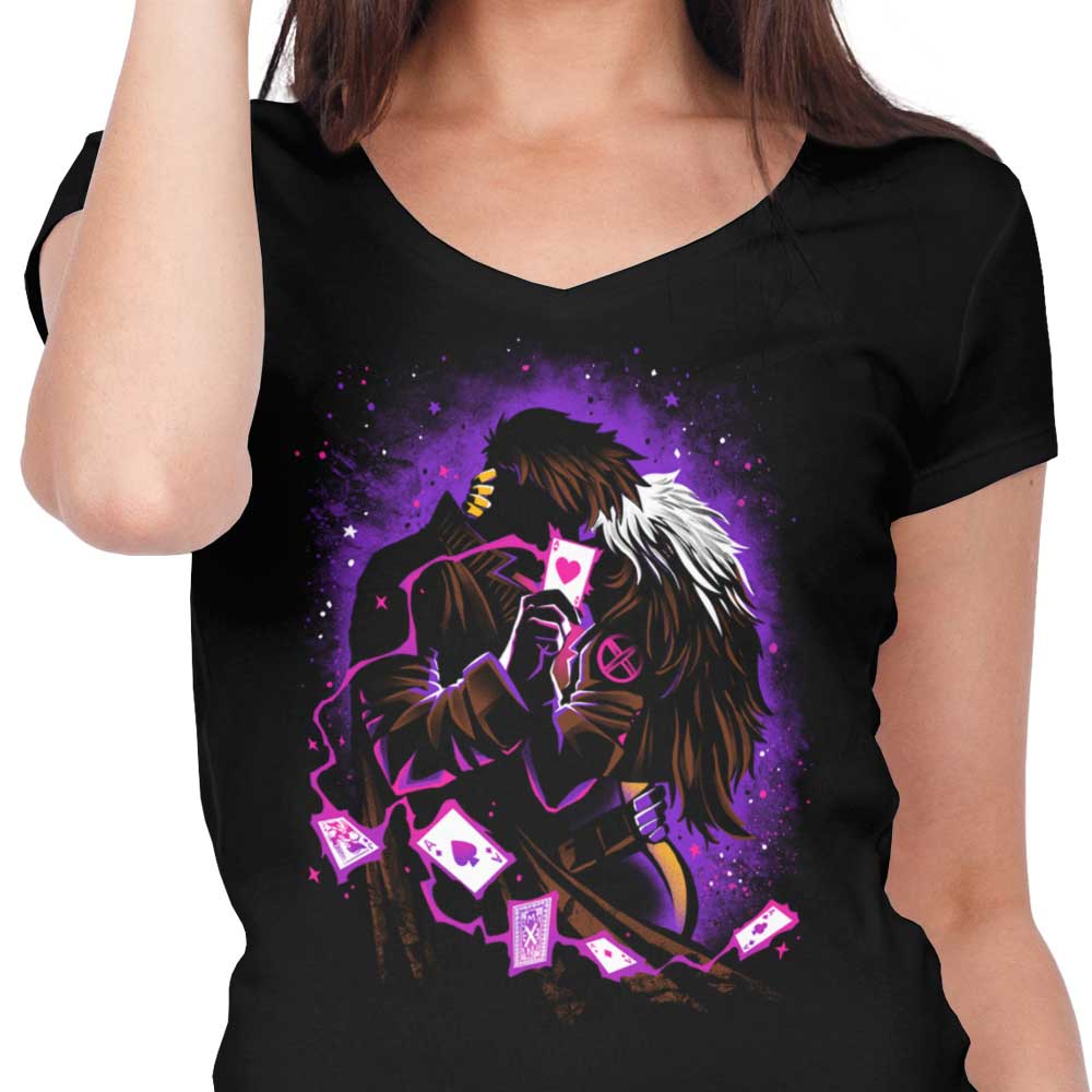 Alemaglia's Kinetic Kiss Women's Stylish V-Neck Top