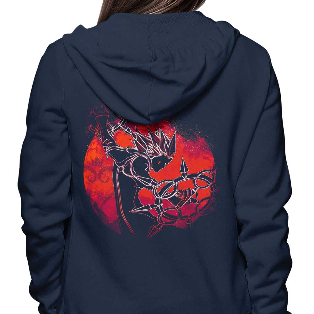 Stylish Dancing Flames Orb Print Hoodie by Donnie Illustrations