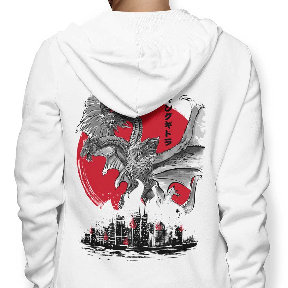 The King of Terror Rising Sumi-e Inspired Zip-Up and Pullover Hoodies