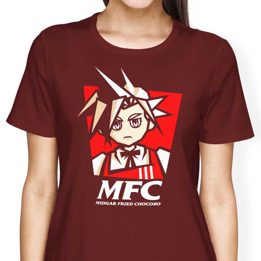 Midgar Fried Chocobo Women's Fashion Apparel - T-Shirts and Premium T-Shirts