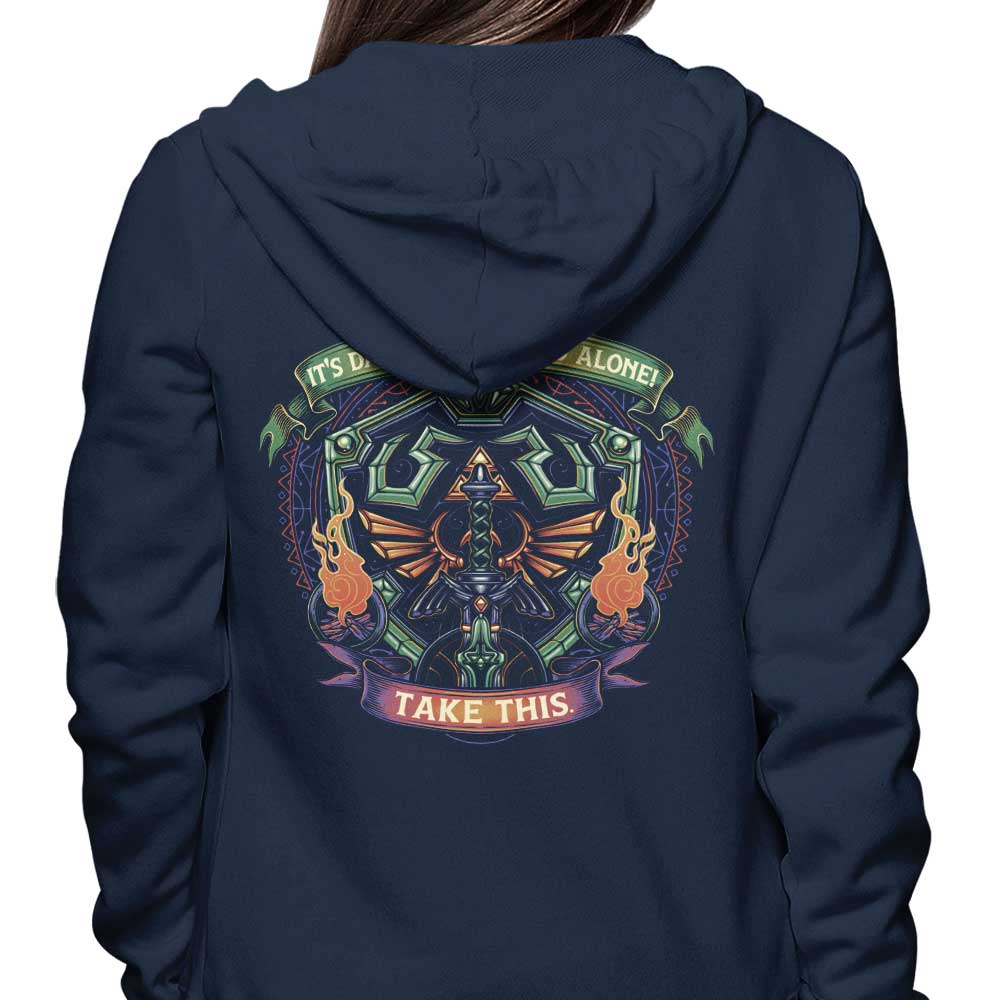 Glitchygorilla's Cool Shield and Sword Design Hoodie