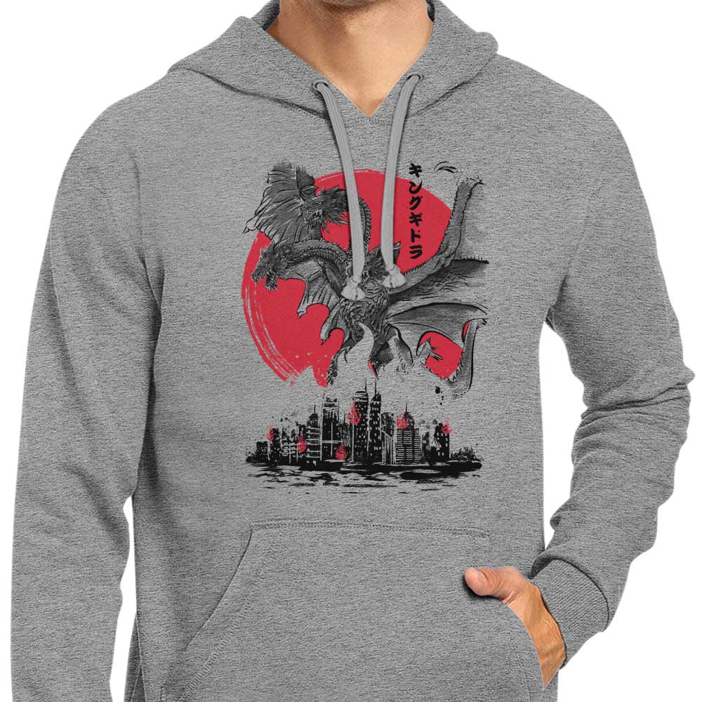 The King of Terror Rising Sumi-e Inspired Zip-Up and Pullover Hoodies