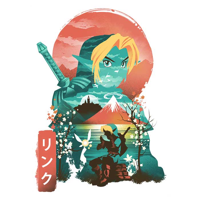 Ukiyo-e Ocarina Themed Zip-Up and Pullover Hoodies by Dandingeroz