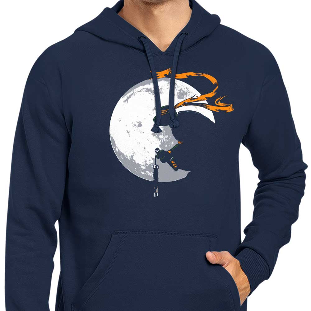 Moon Nunchaku Design Hooded Sweatshirt