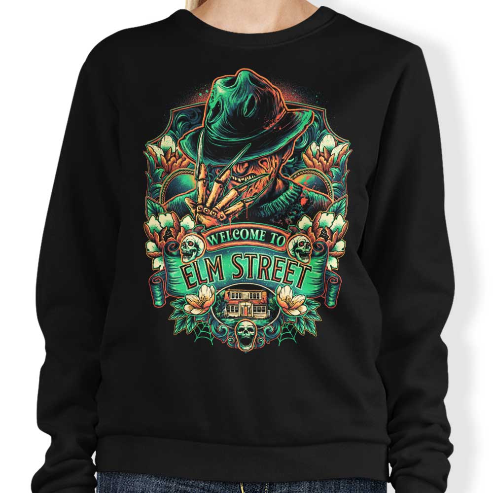 Glitchygorilla's 'Welcome to Your Nightmare' Horror - Themed Sweatshirt