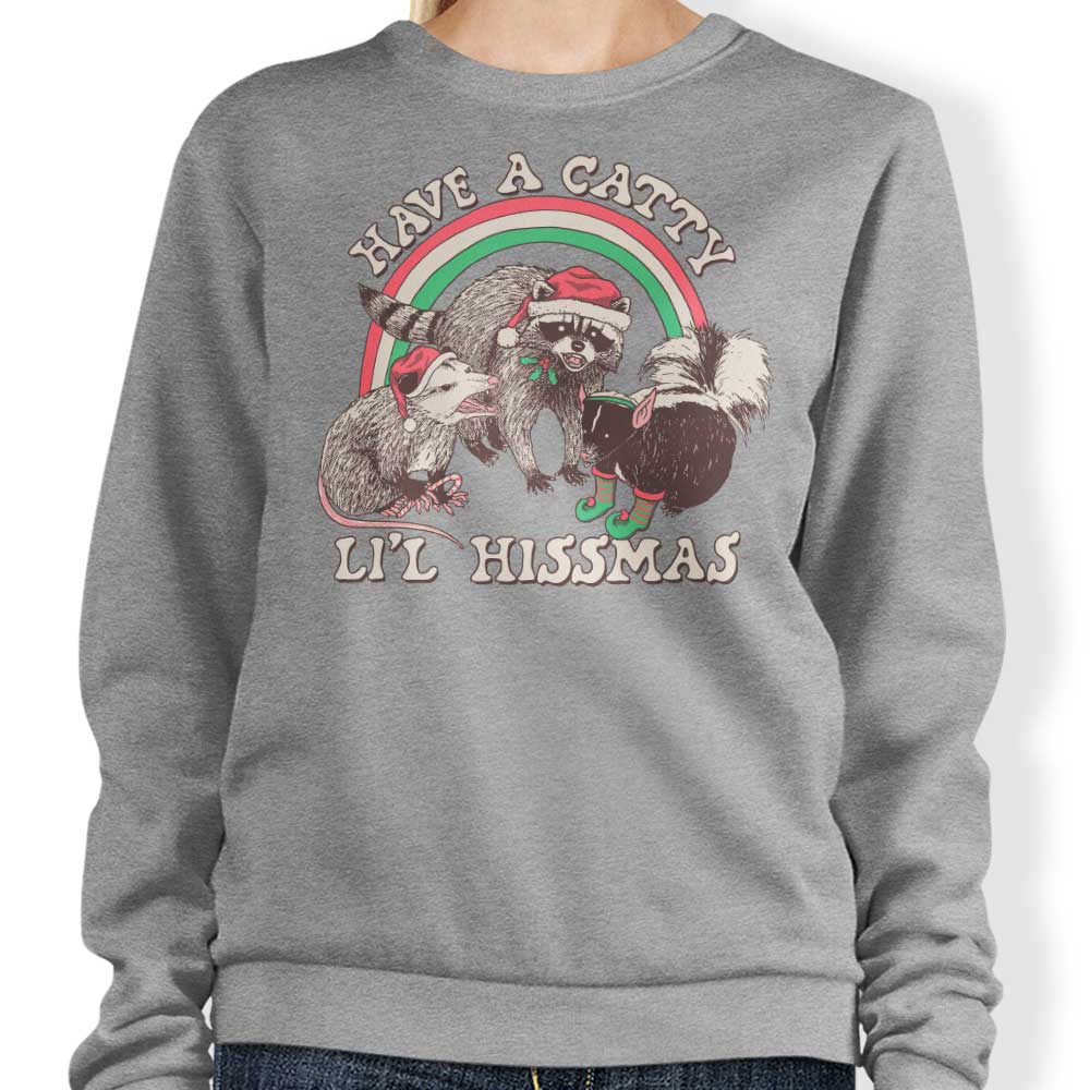 Adorable Catty Li'l Hissmas Crewneck Sweatshirt for All Sizes