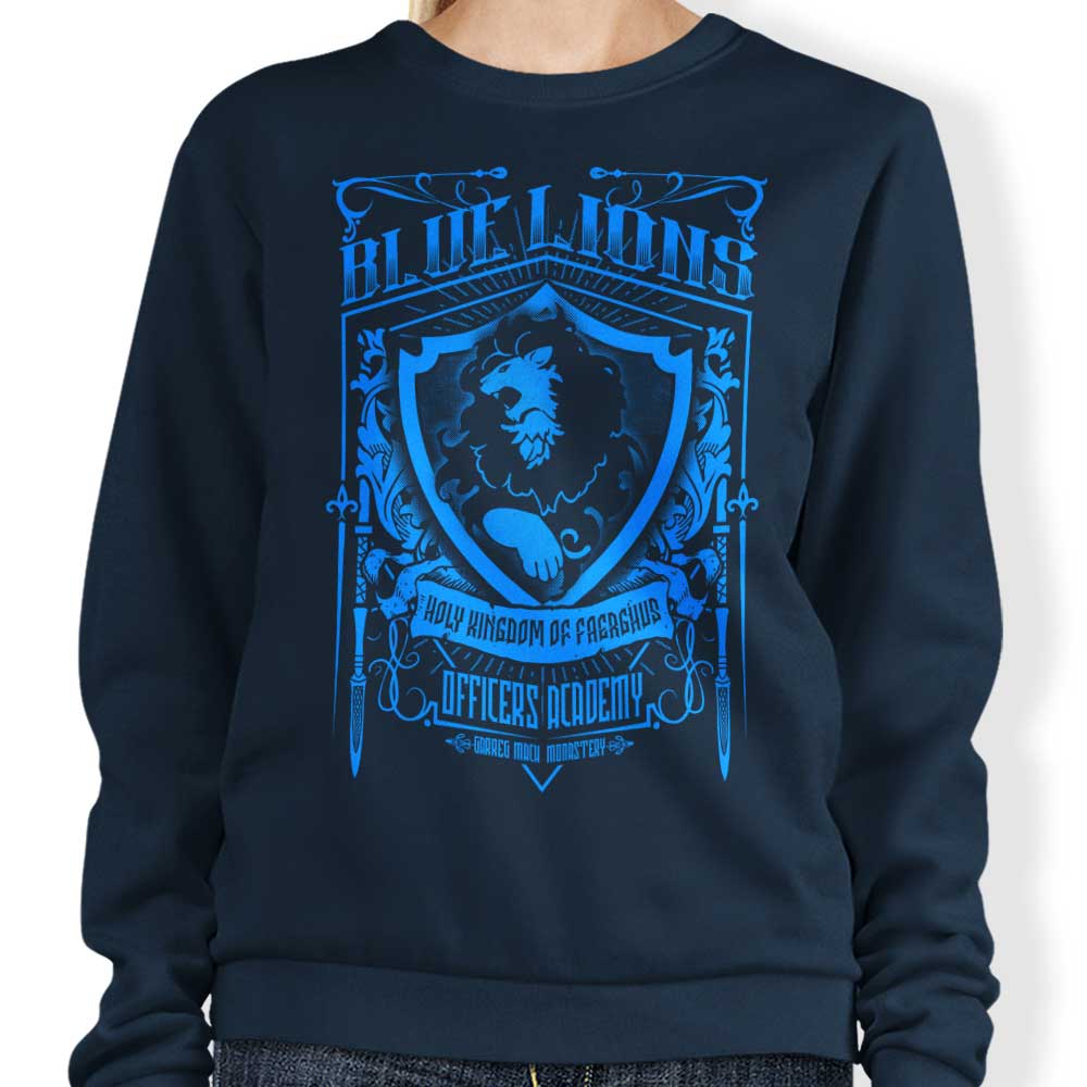 Blue Lions Officers Comfortable Crewneck Sweatshirt in S - 4XL Sizes