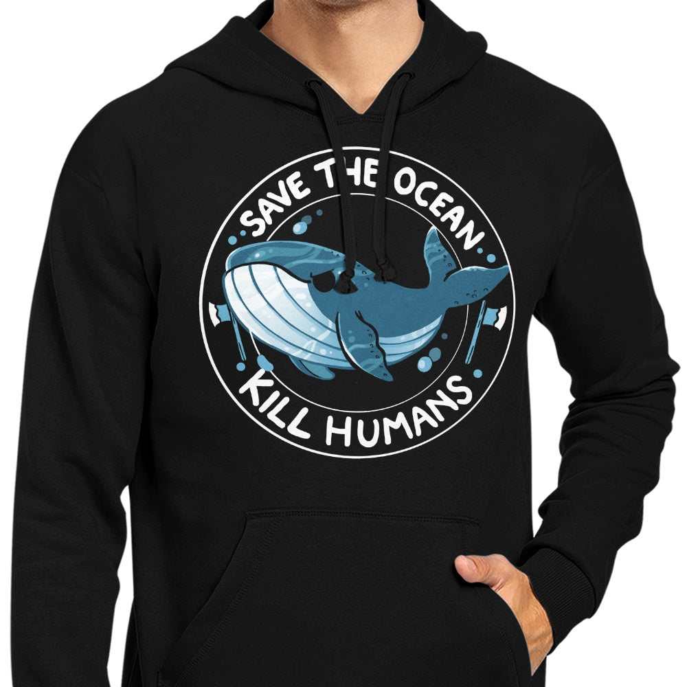 Eco-Friendly Save the Ocean Zip-Up and Pullover Hoodies by Vallina84