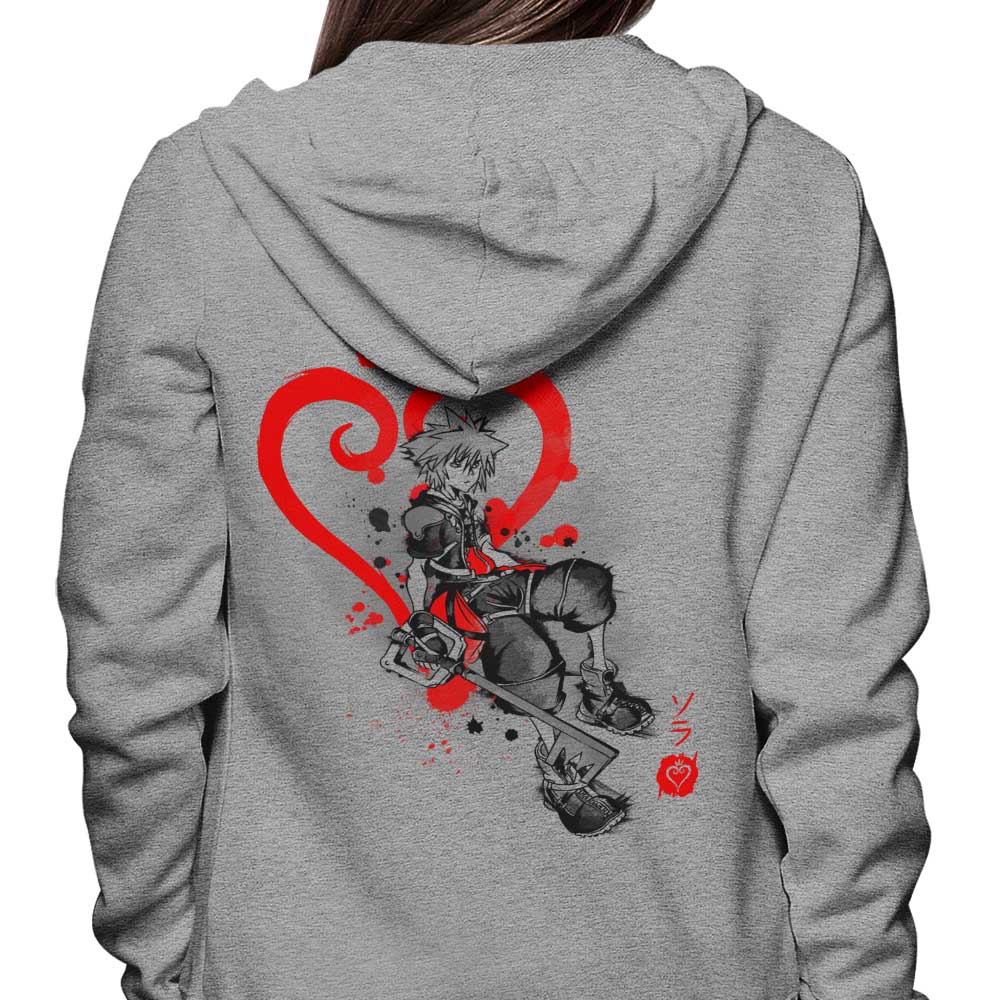 Soulkr's Keyblade Kingdom Sumi-e 8.5oz Comfortable Zip-Up & Pullover Hoodies