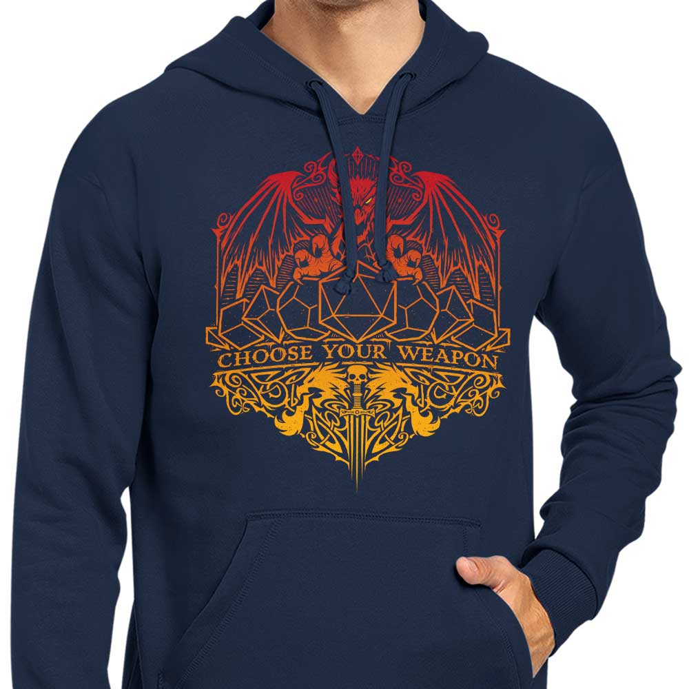 StudioM6's 'Choose Your Weapon' 8.5 Ounce Zip-Up & Pullover Hoodies in S - 4XL