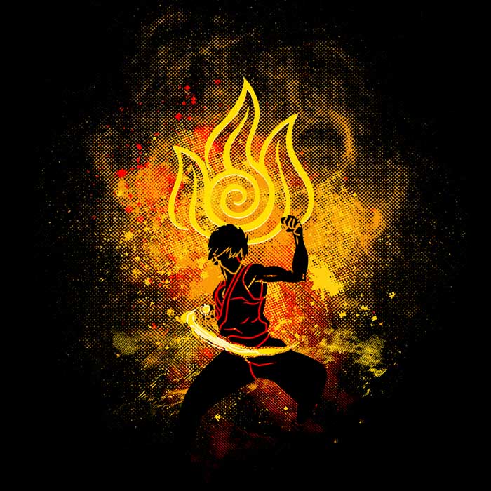 Donnie Illustrations' Fire Bender Art Crewneck Sweatshirt - Comfortable and Durable Apparel