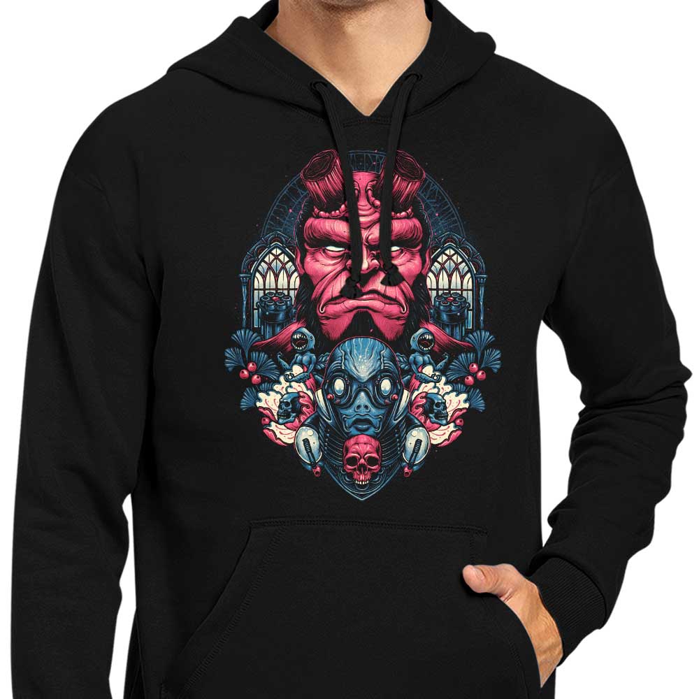 Fire and Water Themed Glitchygorilla Zip-Up and Pullover Hoodies